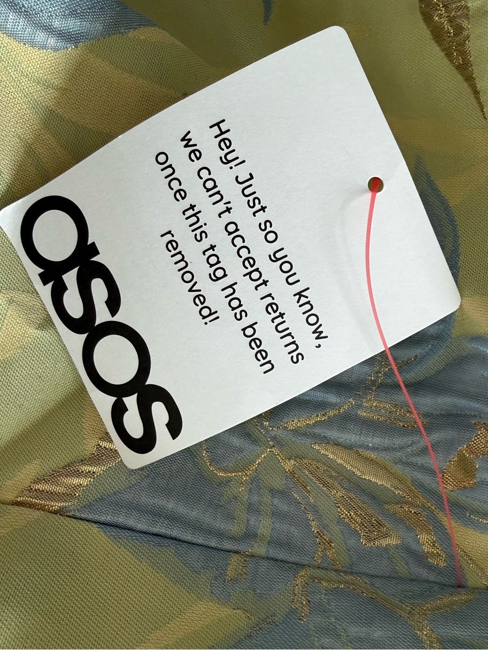 ASOS LUXE Tailored Mini Dress in Yellow and Blue Jacquard Floral NWT Size 14 - Picture 7 of 8
